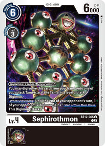 Sephirothmon BT12-065 U Across Time Digimon TCG - guardiangamingtcgs