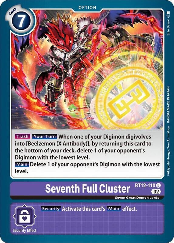 Seventh Full Cluster BT12-110 U Across Time Digimon TCG - guardiangamingtcgs