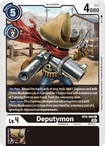 Deputymon BT6-060 C Double Diamond Digimon TCG - guardiangamingtcgs