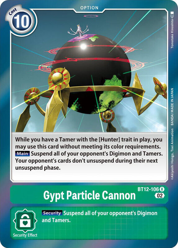Foil Gypt Particle Cannon BT12-106 R Across Time Digimon TCG - guardiangamingtcgs