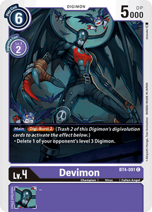 Devimon BT4-081 C Great Legend Digimon TCG - guardiangamingtcgs