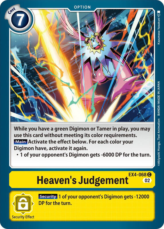 Heaven's Judgement EX4-068 C Alternative Being Booster Digimon TCG - guardiangamingtcgs