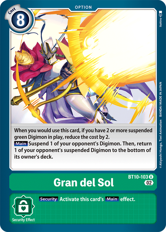 Gran del Sol BT10-103 U Xros Encounter Digimon TCG - guardiangamingtcgs