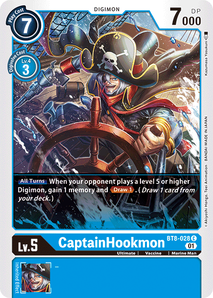 CaptainHookmon BT8-028 C New Awakening Digimon TCG - guardiangamingtcgs