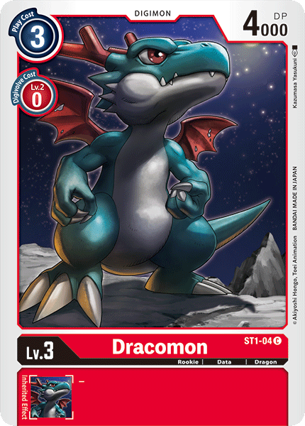 Dracomon ST1-04 C Starter Deck 01: Gaia Red Digimon TCG - guardiangamingtcgs