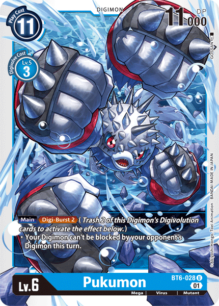 Pukumon BT6-028 U Double Diamond Digimon TCG - guardiangamingtcgs