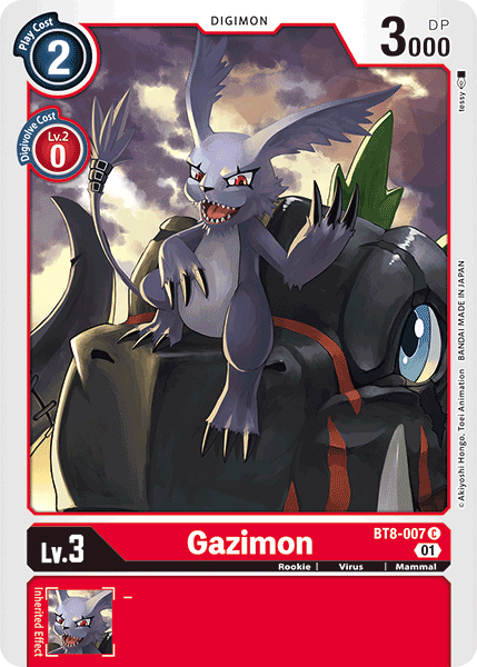 Gazimon BT8-007 C New Awakening Digimon TCG - guardiangamingtcgs