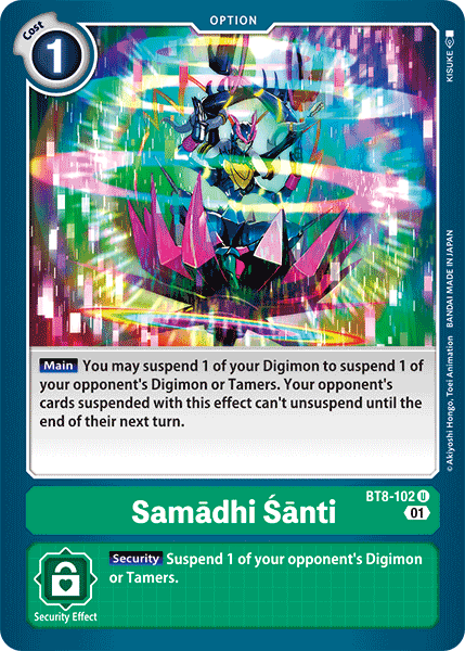 Samadhi Santi BT8-102 U New Awakening Digimon TCG - guardiangamingtcgs