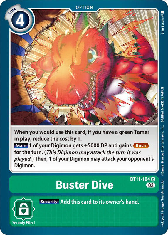 Buster Dive BT11-104 C Dimensional Phase Digimon TCG - guardiangamingtcgs