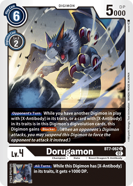 Dorugamon BT7-062 C Next Adventure Digimon TCG - guardiangamingtcgs