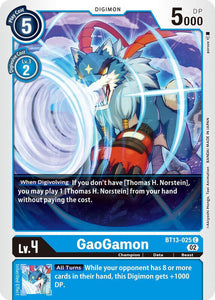 GaoGamon BT13-025 C Versus Royal Knights Digimon TCG - guardiangamingtcgs