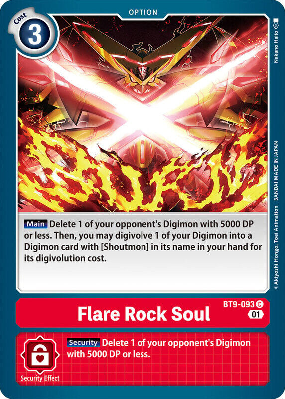 Flare Rock Soul BT9-093 C X Record Digimon TCG - guardiangamingtcgs