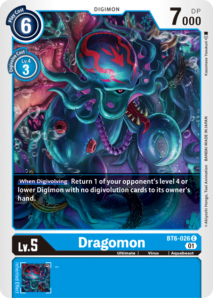 Dragomon BT6-026 C Double Diamond Digimon TCG - guardiangamingtcgs