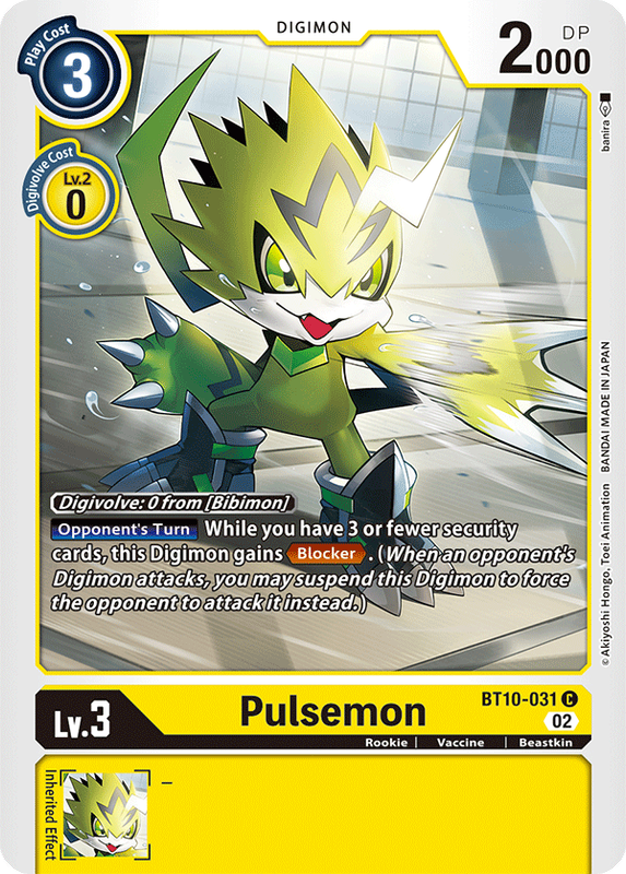 Pulsemon BT10-031 C Xros Encounter Digimon TCG - guardiangamingtcgs