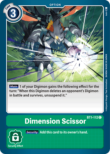 Dimension Scissor BT1-112 C Release Special Booster Digimon TCG - guardiangamingtcgs