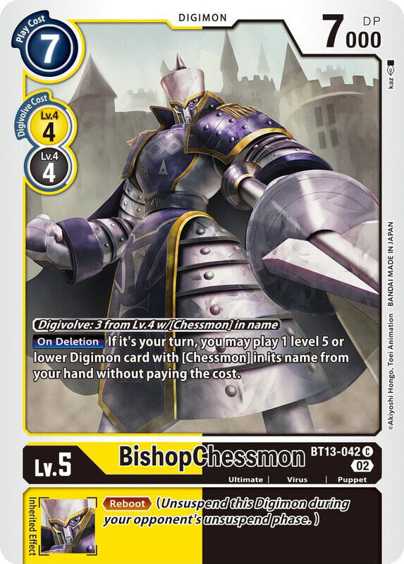 BishopChessmon BT13-042 C Versus Royal Knights Digimon TCG - guardiangamingtcgs