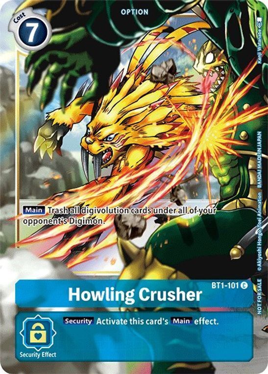 Foil Howling Crusher - BT1-101 (Dash Pack Ver. 1.5) C Release Special Booster Digimon TCG - guardiangamingtcgs