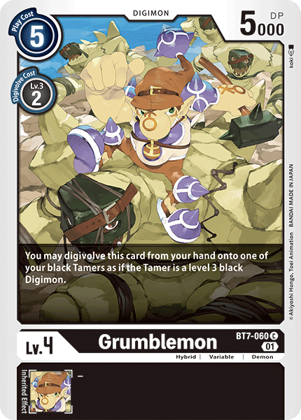 Grumblemon BT7-060 C Next Adventure Digimon TCG - guardiangamingtcgs