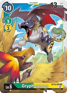 Gryphonmon BT10-055 U Xros Encounter Digimon TCG - guardiangamingtcgs