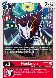 Huckmon BT13-009 C Versus Royal Knights Digimon TCG - guardiangamingtcgs