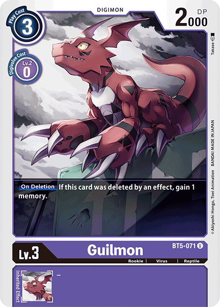 Guilmon BT5-071 U Battle of Omni Digimon TCG - guardiangamingtcgs