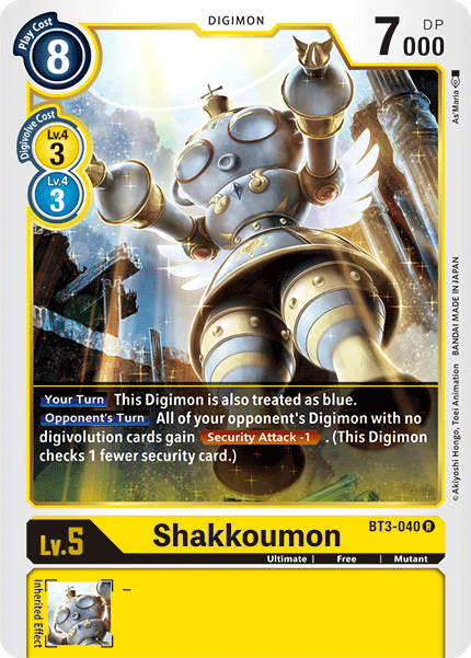 Shakkoumon BT3-040 R Release Special Booster Digimon TCG - guardiangamingtcgs