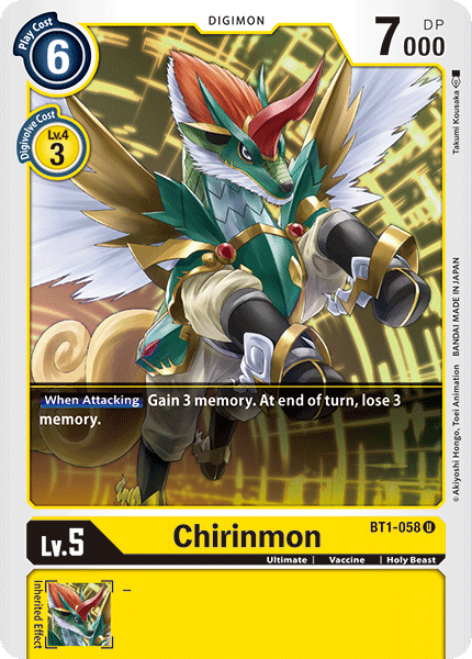 Chirinmon BT1-058 U Release Special Booster Digimon TCG - guardiangamingtcgs