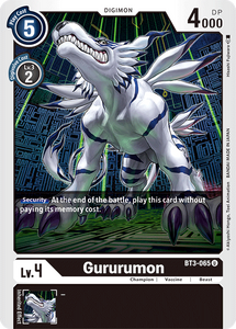 Gururumon BT3-065 U Release Special Booster Digimon TCG - guardiangamingtcgs