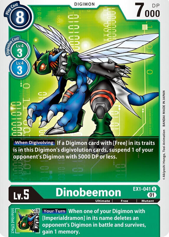 Dinobeemon EX1-041 U Classic Collection Digimon TCG - guardiangamingtcgs