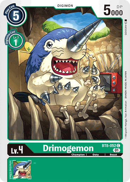 Drimogemon BT8-052 C New Awakening Digimon TCG - guardiangamingtcgs