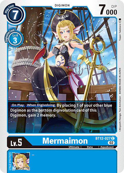 Mermaimon BT12-027 C Across Time Digimon TCG - guardiangamingtcgs