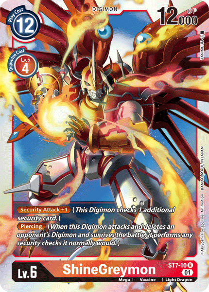 Foil ShineGreymon ST7-10 R Starter Deck 07: Gallantmon Digimon TCG - guardiangamingtcgs