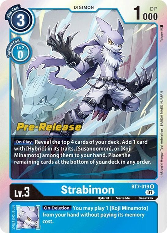 Foil Strabimon BT7-019 R Next Adventure Pre-Release Cards Digimon TCG - guardiangamingtcgs