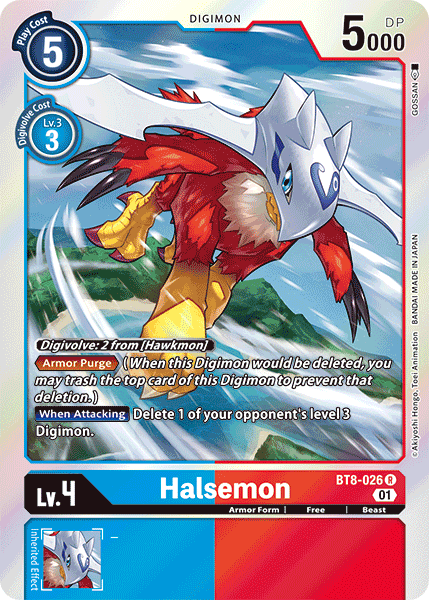 Foil Halsemon BT8-026 R New Awakening Digimon TCG - guardiangamingtcgs