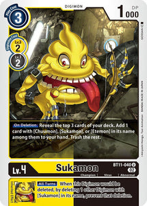 Foil Sukamon BT11-040 U Dimensional Phase Digimon TCG - guardiangamingtcgs