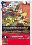 Sunarizamon EX3-003 C Draconic Roar Digimon TCG - guardiangamingtcgs