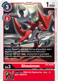 Shoutmon BT5-009 U Battle of Omni Digimon TCG - guardiangamingtcgs