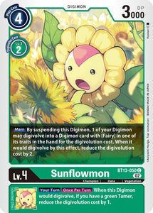 Sunflowmon BT13-050 C Versus Royal Knights Digimon TCG - guardiangamingtcgs