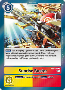 Foil Sunrise Buster BT9-099 R X Record Digimon TCG - guardiangamingtcgs