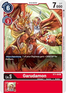 Garudamon ST1-08 U Starter Deck 01: Gaia Red Digimon TCG - guardiangamingtcgs