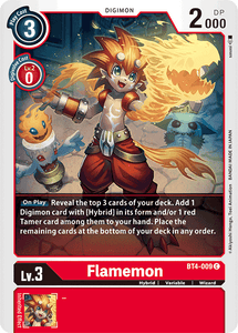 Flamemon BT4-009 C Great Legend Digimon TCG - guardiangamingtcgs