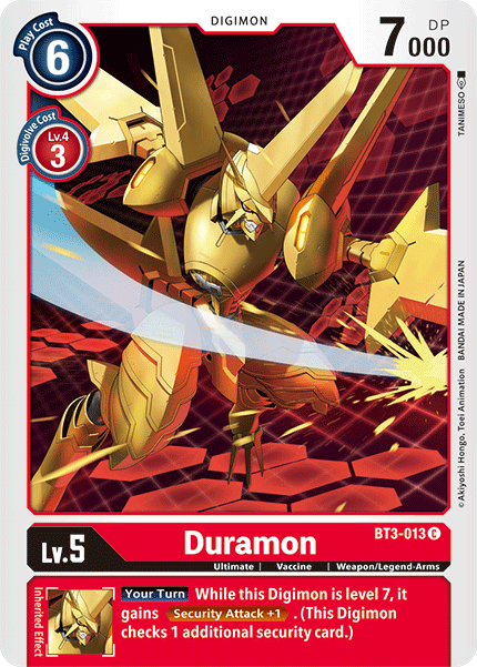 Duramon BT3-013 C Release Special Booster Digimon TCG - guardiangamingtcgs