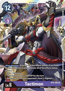 Foil Tactimon BT5-082 SR Battle of Omni Digimon TCG - guardiangamingtcgs