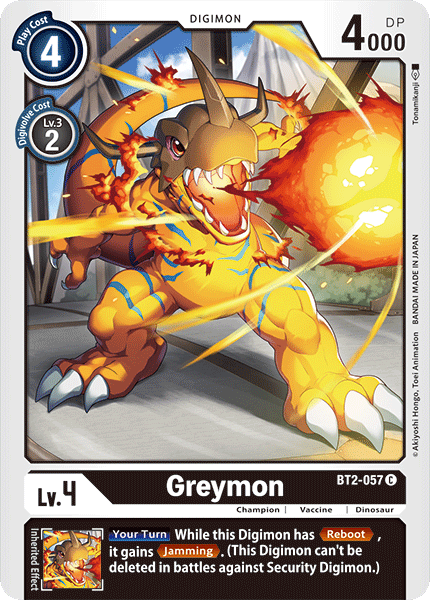 Greymon - BT2-057 C Release Special Booster Digimon TCG - guardiangamingtcgs