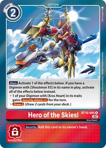 Foil Hero of the Skies! BT10-095 R Xros Encounter Digimon TCG - guardiangamingtcgs