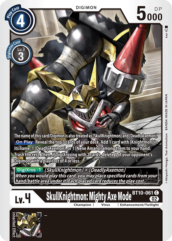 SkullKnightmon: Mighty Axe Mode BT10-061 C Xros Encounter Digimon TCG - guardiangamingtcgs