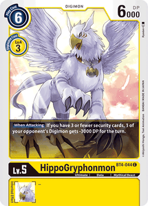 HippoGryphonmon BT4-044 C Great Legend Digimon TCG - guardiangamingtcgs