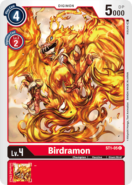 Birdramon ST1-05 C Starter Deck 01: Gaia Red Digimon TCG - guardiangamingtcgs