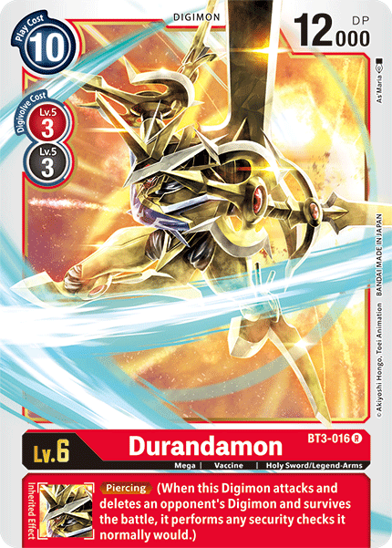 Durandamon BT3-016 R Release Special Booster Digimon TCG - guardiangamingtcgs