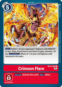 Crimson Flare BT11-097 C Dimensional Phase Digimon TCG - guardiangamingtcgs